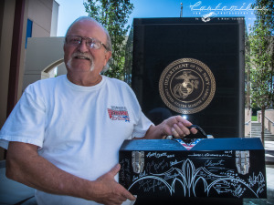 Jim St Pierre. The humble man behind the idea of this Legendary Kustom Kulture Signature Toolbox for Veterans Aug 2014 shot by K. Mikael Wallin for Customikes all rights reserved