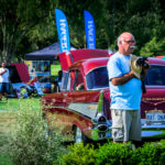 Fountain Valley Classic Car & Truck Show, Pete Haak, attendees, honoring, flag,, guard, anthem
