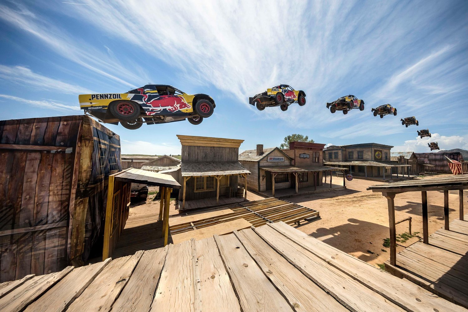 Bryce Menzies jumps at Red Bull New Frontier at Bonanza Creek Ranch in Santa Fe, New Mexico, USA on 25 August 2016.