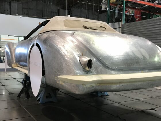 Concept car, Coach built aluminum body, design studio, surface plate N2A