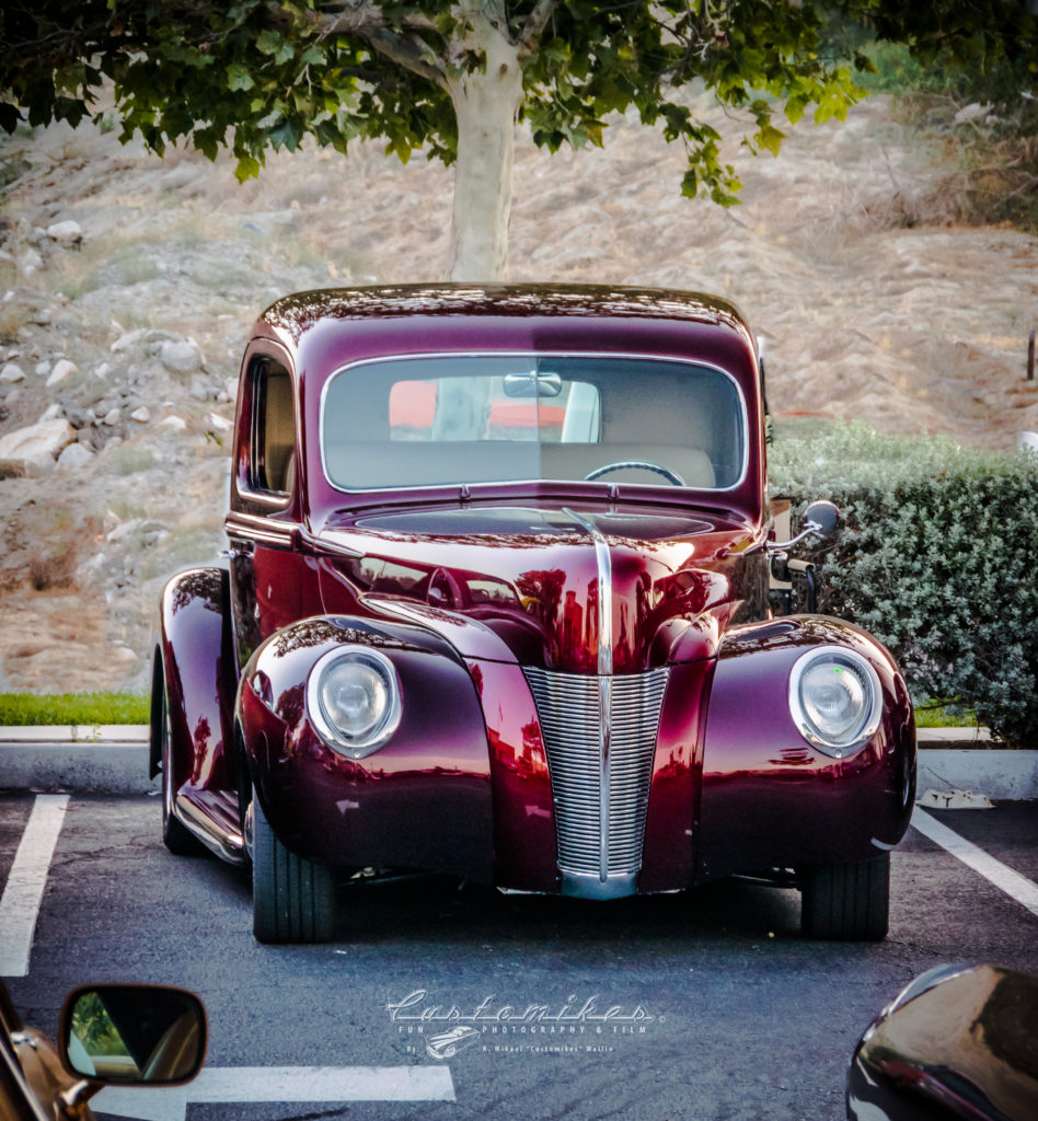 Rusted Development's Hot 1940, Truck, Kandy red, pick up, rick dore, rusted development, tv show, kustom, hoarder, -40, ford, Bob's Big Boy, Norco, discovery, grille, kool stance, mirror finish, show, paint, polished, shine