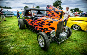 32, ford, roadster, moon tank, flames, big n little, old warden, UK, NSRA, shot by K. Mikael Wallin, Customikes