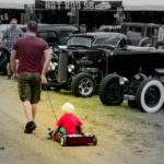 dad, kid, son, radio flyer, wagon, slammed, show, mexican blanket, relationship, parenting, positive, influence, car show,