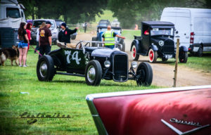 NSRA Volunteers, drive in, hot rods, 57 chevy fin, emblem, model a, people, customikes.