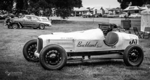 buckland, speedster, kustom built, classic racer, Demon Drome, 1932, 32, Roadster, ford, soft top, removable top, hot rod, big n' littles, chrome, paint, smooth, park, sky, clouds, car show, NSRA UK, K. Mikael Wallin, Customikes