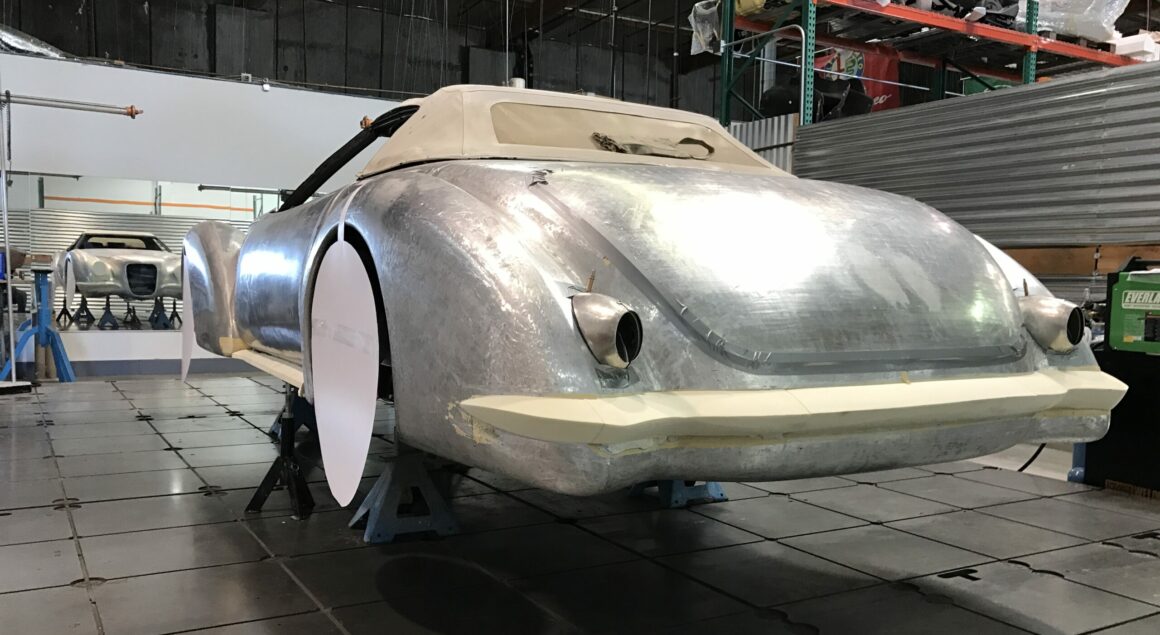 Concept car, Coach built aluminum body, design studio, surface plate N2A