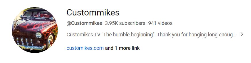 CUSTOMIKES YOUTUBE PAGE